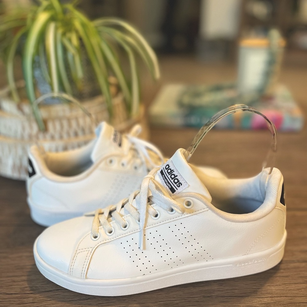 Women’s Adidas Neo Cloud Foam White Tennis Shoe